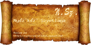 Nyókó Szvetlana névjegykártya